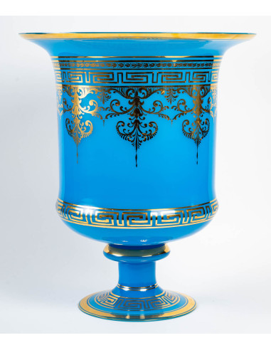 Vaso em opalina azul, Xixth século