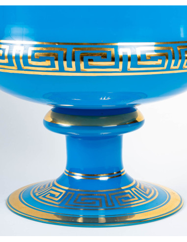 Vaso em opalina azul, Xixth século