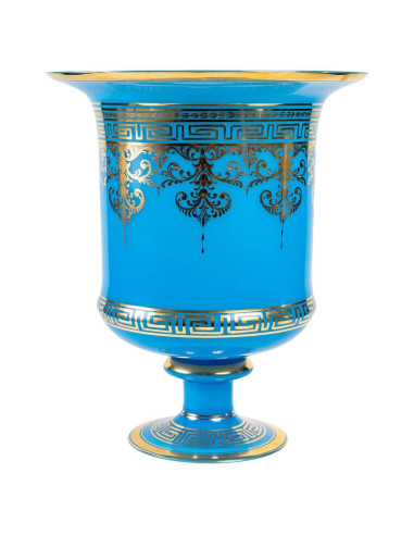 Vaso em opalina azul, Xixth século