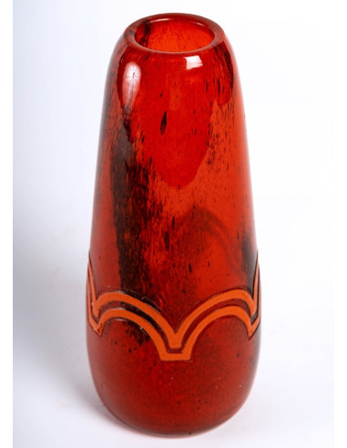 Powdered玻璃 vase -...