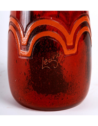 Powdered玻璃 vase -...