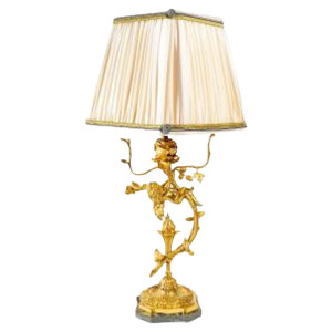 Lampada in bronzo dorato...