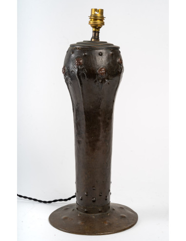 Beautiful patinated copper lamp base,...