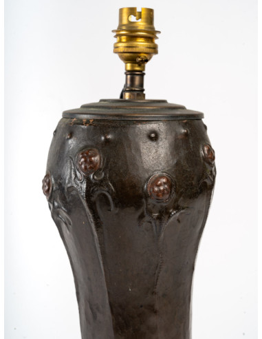Beautiful patinated copper lamp base,...