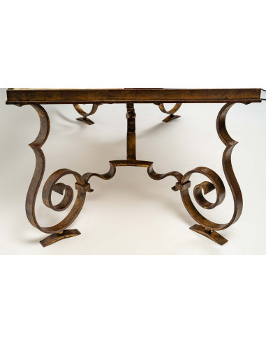 Coffee table with mirror by Max Ingrand