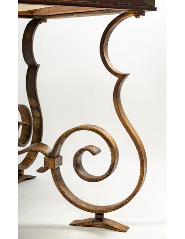 Coffee table with mirror by Max Ingrand