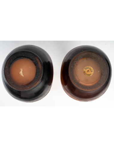 Gallé的一对玻璃花瓶，20世纪初