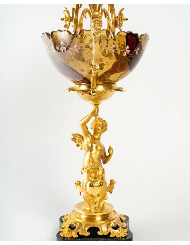 Bohemian crystal bowl, XIX w