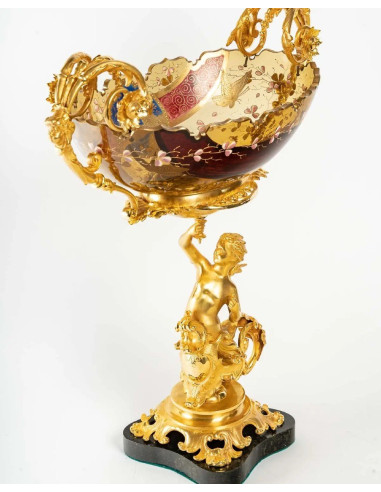 Bohemian crystal bowl, XIX w
