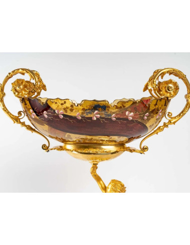 Bohemian crystal bowl, 19th century