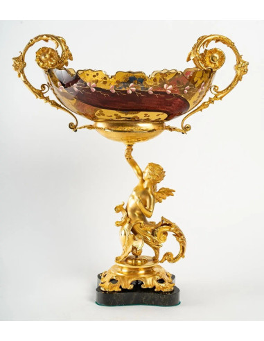 Bohemian crystal bowl, XIX w