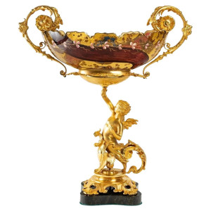 Bohemian crystal bowl, XIX w