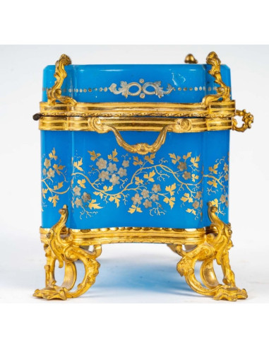 Opaline box, 19th century