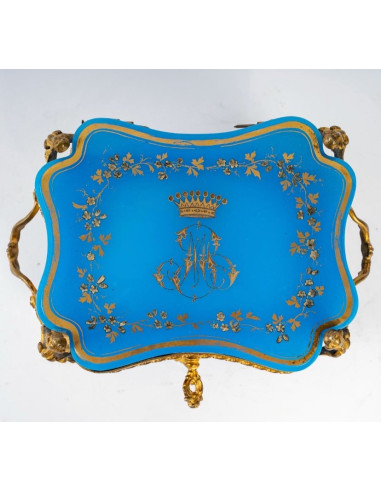 Opaline box, 19th century