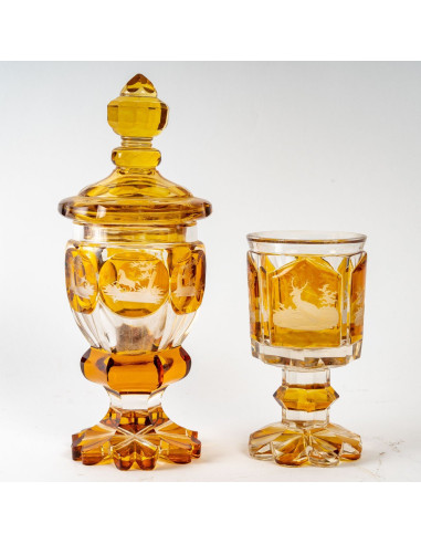 Copa con su vaso, finales del siglo XIX