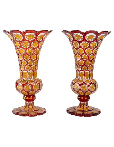 Vasos de cristal boémio, finais do...