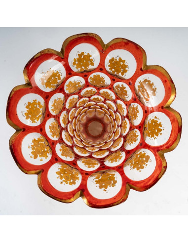 波西米亚水晶花瓶，19世纪末