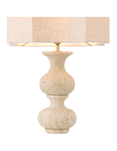 Lampe de table en travertin "Mabel"
