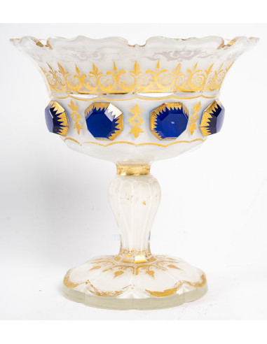 Taça Opalina do século XIX esmaltada