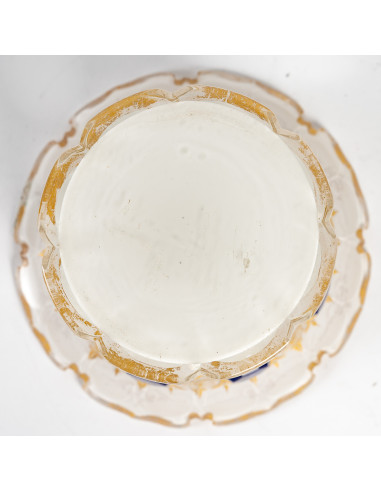 Taça Opalina do século XIX esmaltada