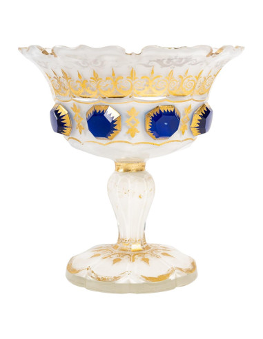 Taça Opalina do século XIX esmaltada