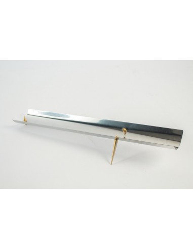 Designlehne, 1970er Jahre, Silber Metall und Gold Bronze