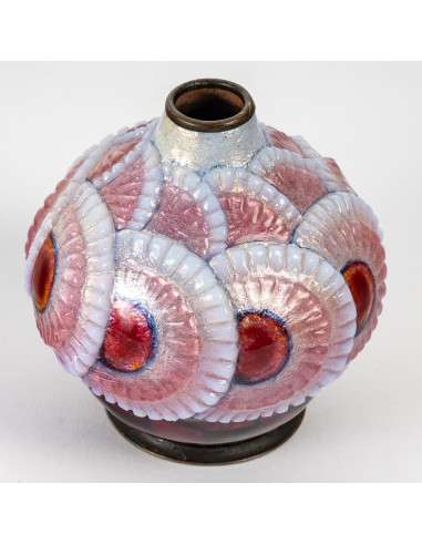 Vase Emaillé de Camille Fauré, Art Deco