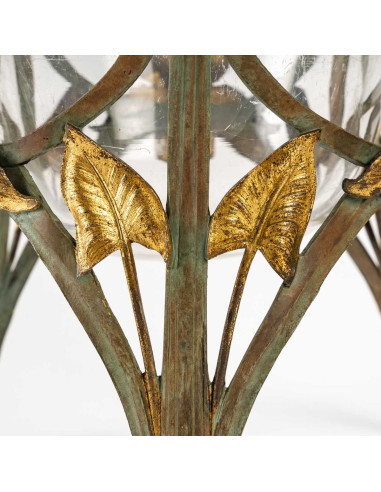 Coupe En Verre Et Métal, époque Art...