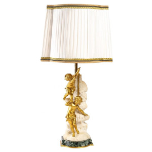 Lampe aus vergoldeter...