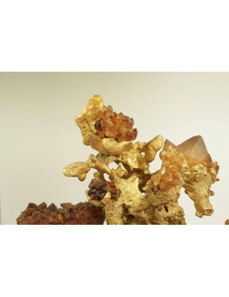 Lamp in Golden Bronze, Rock Crystal Sertie