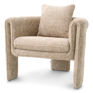 Sillón de tela beige,...