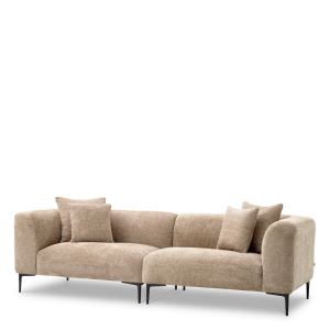 Sofá de diseño en tejido beige