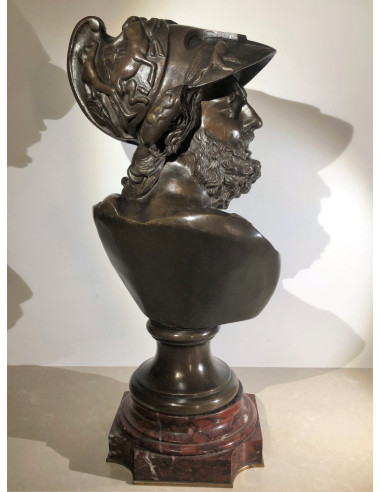 Bronze bust, after the antique, 19th...