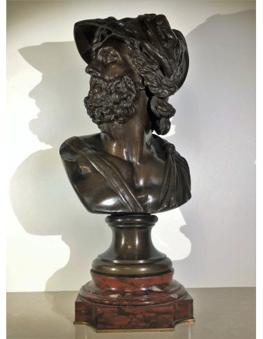 Bronze bust, after the antique, 19th...