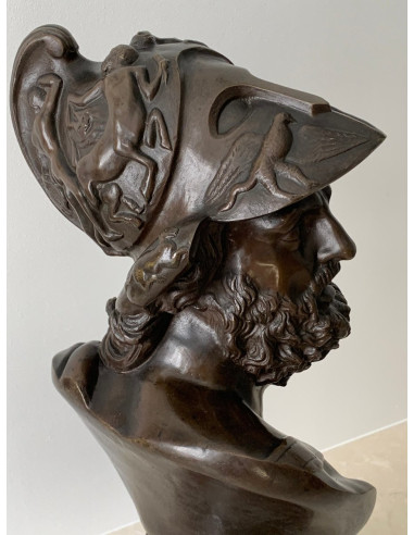 Bronze bust, after the antique, 19th...