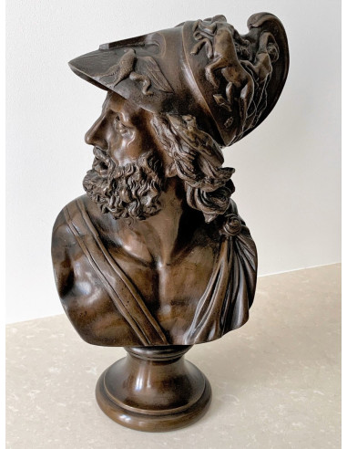 Bronze bust, after the antique, 19th...