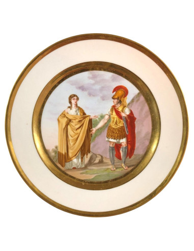 Plato de porcelana pintada, época...
