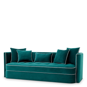 Cómodo sofá de tela verde 2