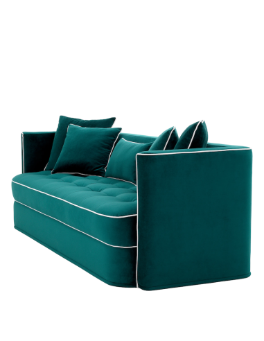Comfortable Sofa in Green Fabric