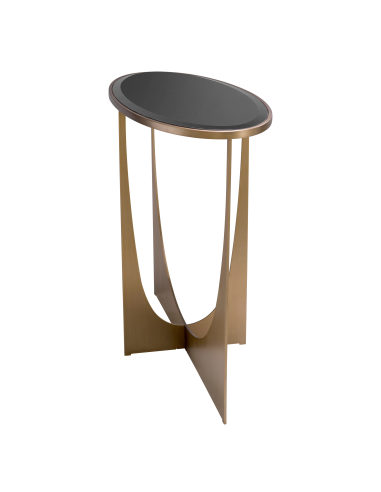 Table, Console en Laiton et Verre...