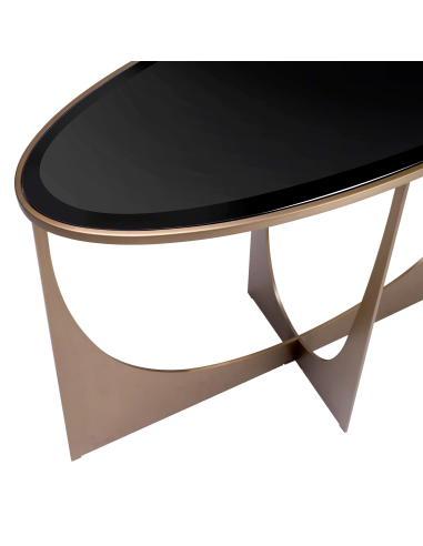 Table, Console en Laiton et Verre...