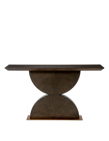 Mesa, Consola en chapa de roble moka.