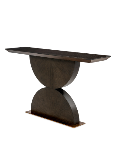 Mesa, Consola en chapa de roble moka.