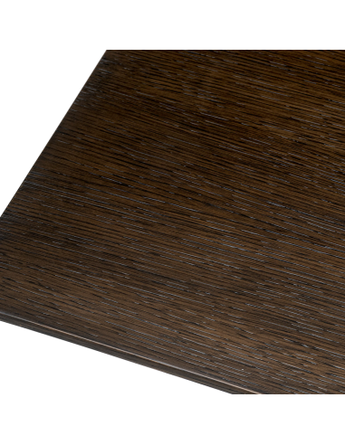 Table, Console in Mocha Oak veneer.
