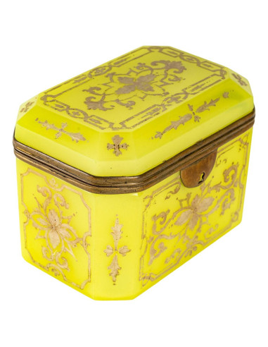 Boîte en Opaline Jaune, XIXème siècle