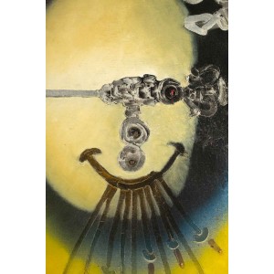 Paul ackerman (1908-1981) composizione olio su tela. 2