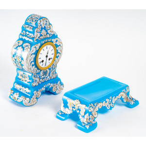 Antiguo reloj de opalina... 2