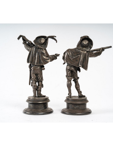 Figur eines Musikers aus versilberter...