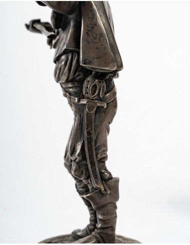 Figur eines Musikers aus versilberter...