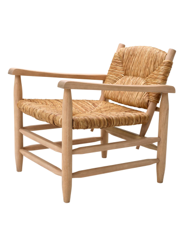 Armchair, Model "Eliott", Natural sea...